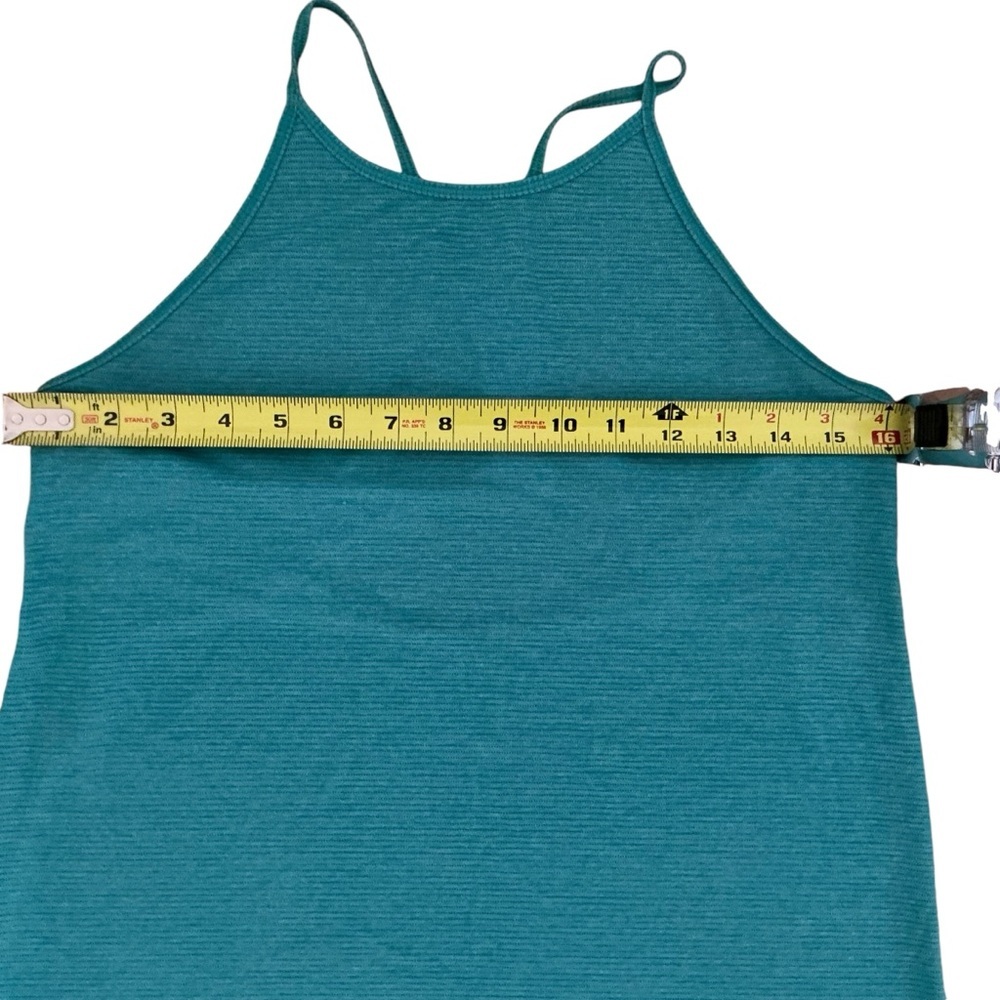 Lululemon tank top size 6 green striped racerback yoga athletic top - Picture 4 of 5